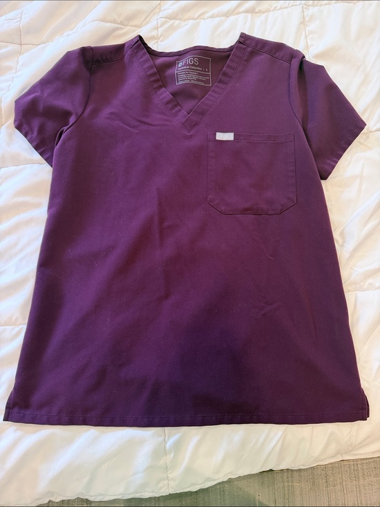 Figs Tops - Figs Deep Purple Caterina Top